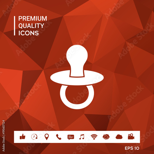 Baby pacifier -  icon