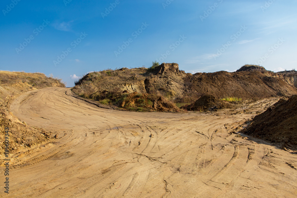 lifeless sands, beautiful sand texture excavations