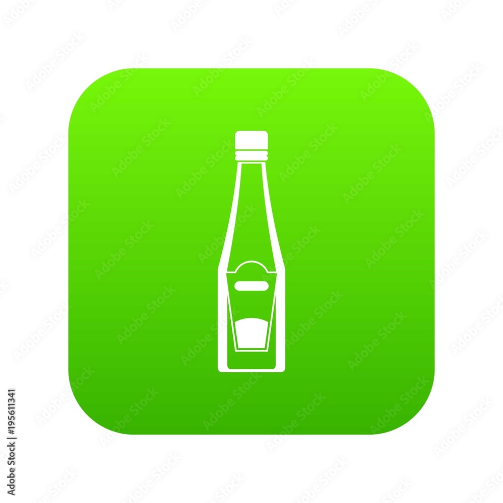 Bottle of ketchup icon digital green Bottle of ketchup icon digital green