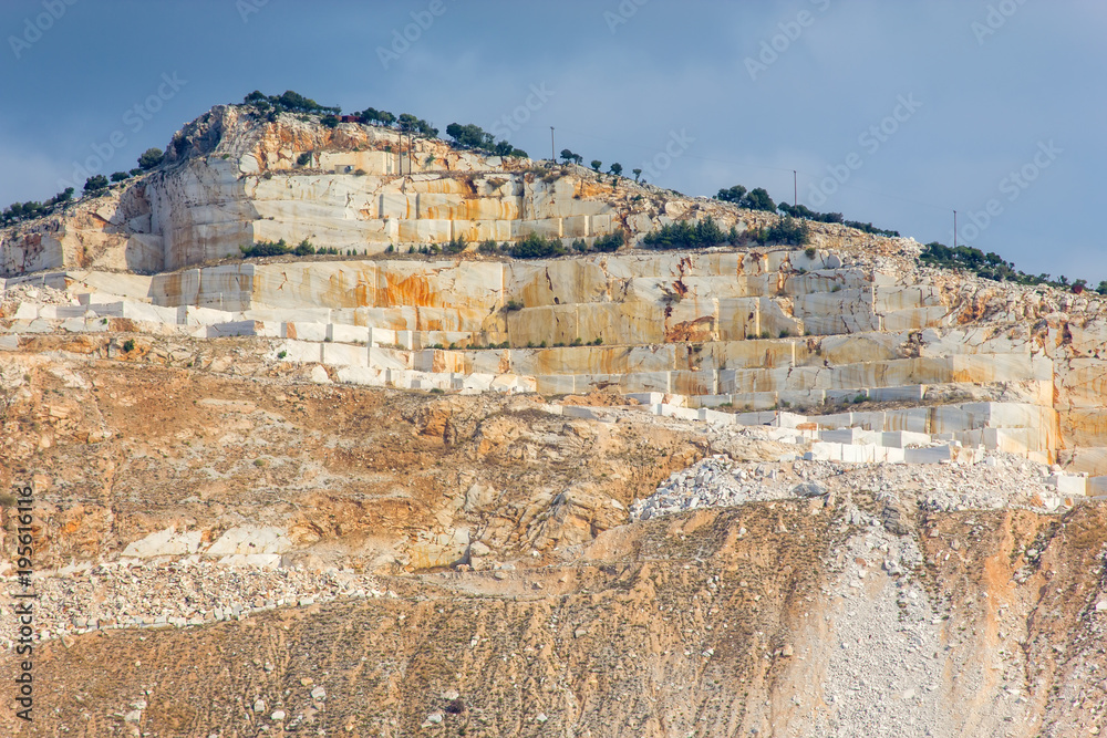 Marble quarry site in Greece