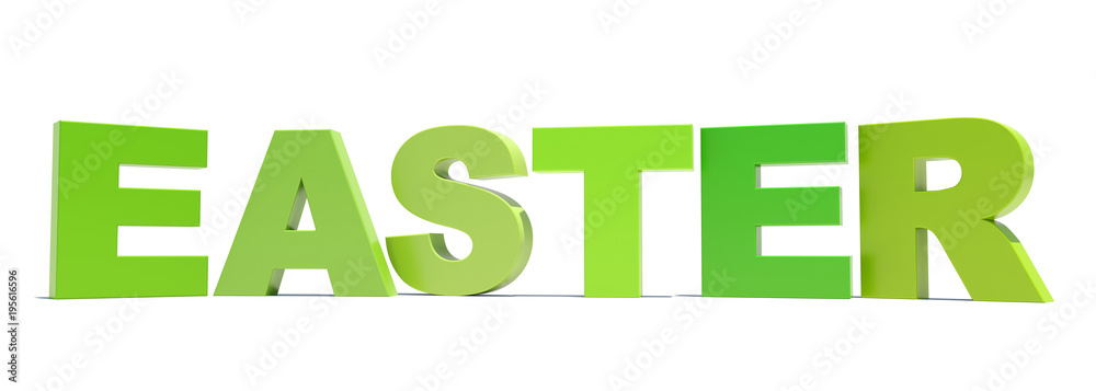 Easter green text on wide banner and white background Easter green text on wide banner and white background