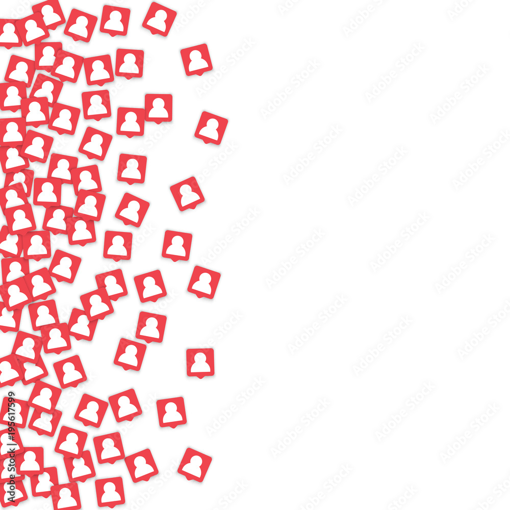 Social media background with man icon notification. Social media background with man icon notification.