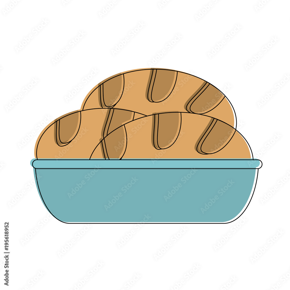 Breads on bowl vector illustration graphic design Breads on bowl vector illustration graphic design