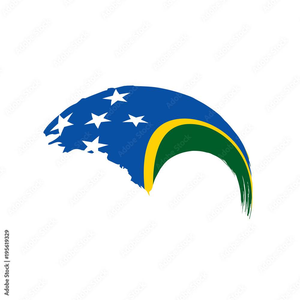 Solomon Islands flag, vector illustration