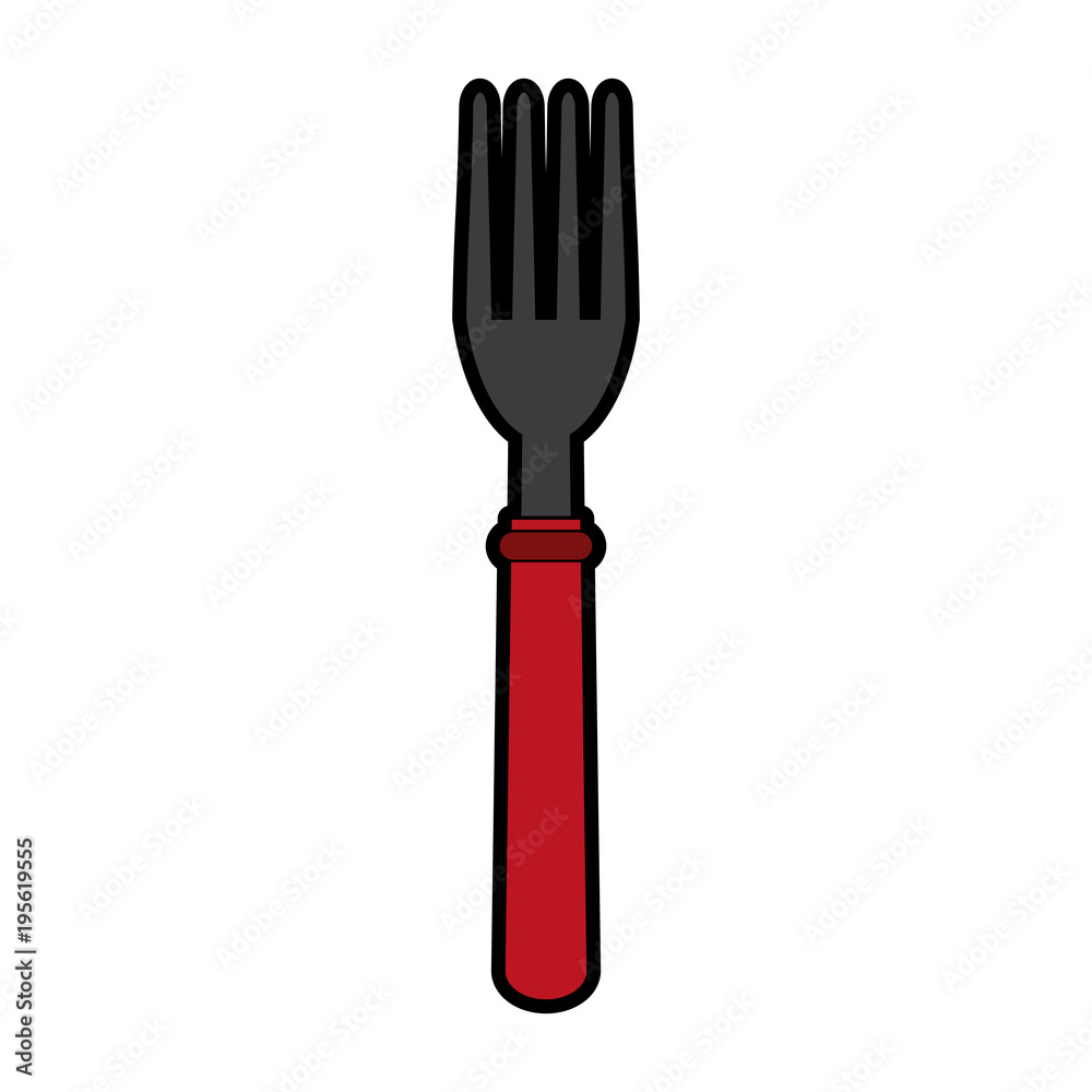 Fork cutlery utensil vector illustration graphic design