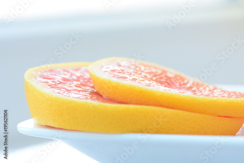 Two grapefruit slices