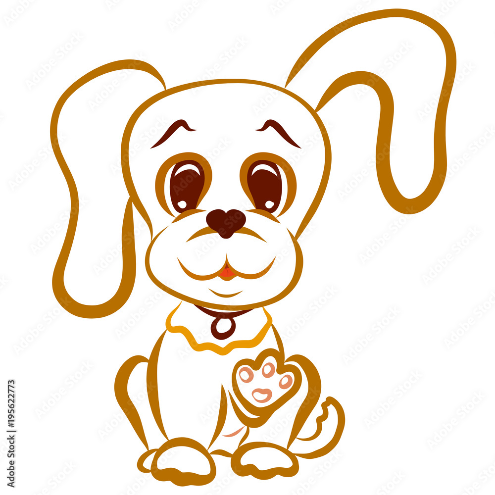 Funny puppy who says hello Funny puppy who says hello