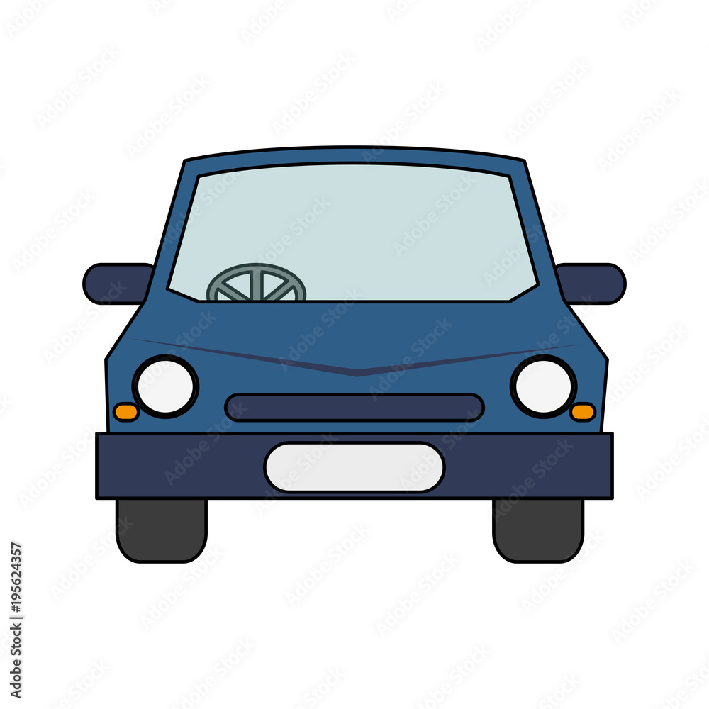 Car vehicle frontview vector illustration graphic design