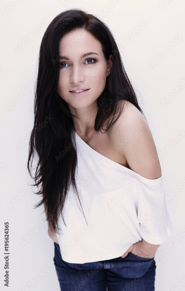 Portrait of a stylish confident young woman. Portrait of a stylish confident young woman.