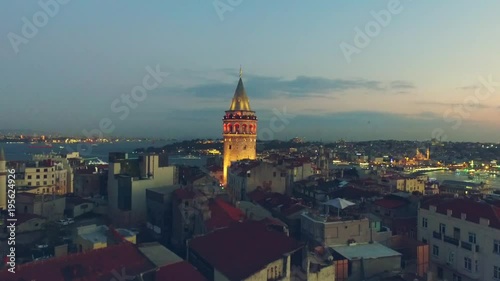 Havadan istanbul galata kulesi