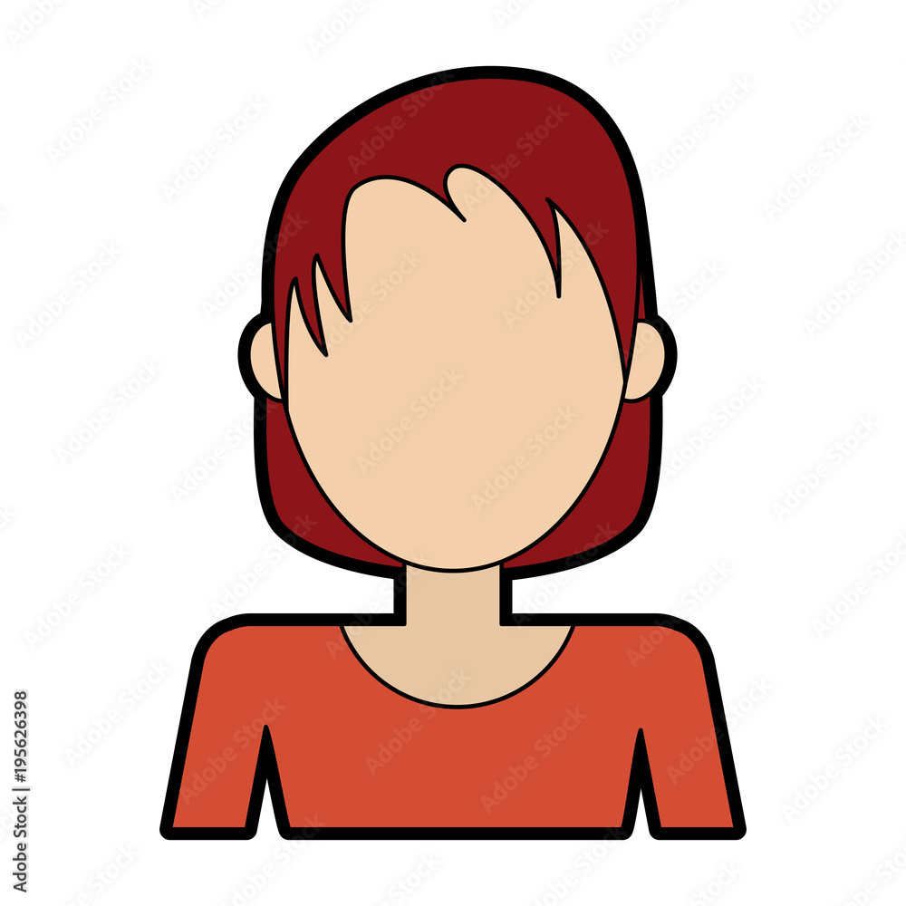 Woman faceless profile vector illustration graphic design Woman faceless profile vector illustration graphic design