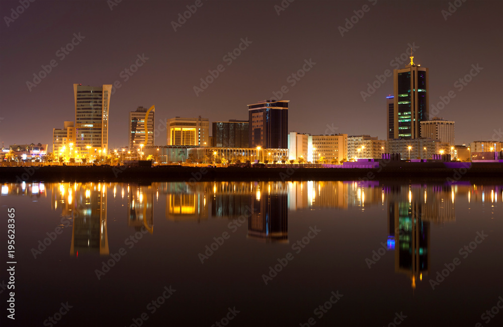 Bahrain skyline during night