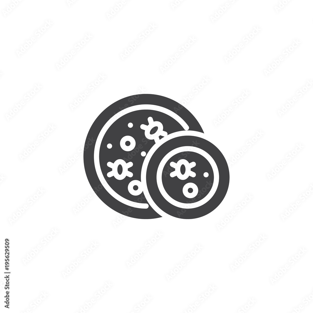 Viruses and bacteria vector icon. filled flat sign for mobile concept and web design. Bacteria in a petri dish simple solid icon. Symbol, logo illustration. Pixel perfect vector graphics Viruses and bacteria vector icon. filled flat sign for mobile concept and web design. Bacteria in a petri dish simple solid icon. Symbol, logo illustration. Pixel perfect vector graphics