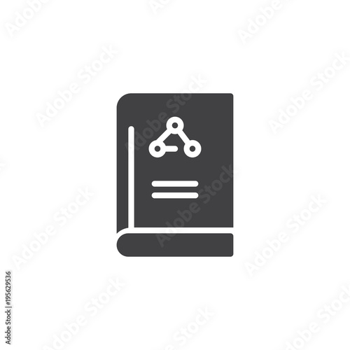 Science of chemistry book vector icon. filled flat sign for mobile concept and web design. Education simple solid icon. Symbol, logo illustration. Pixel perfect vector graphics