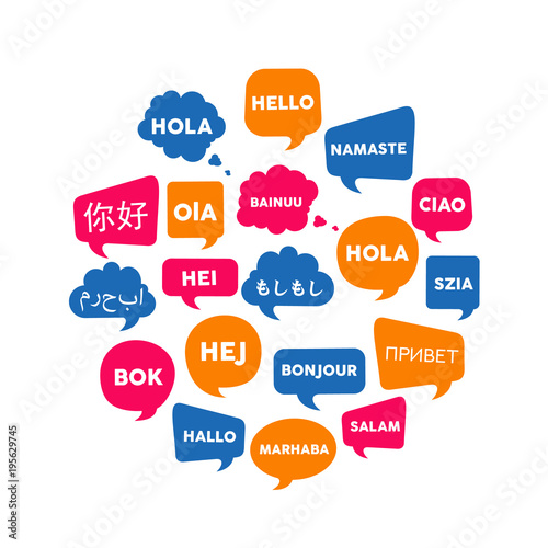 International language communication concept