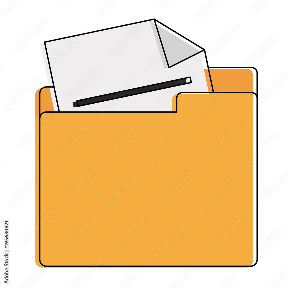 Folder with sheet vector illustration graphic design Folder with sheet vector illustration graphic design