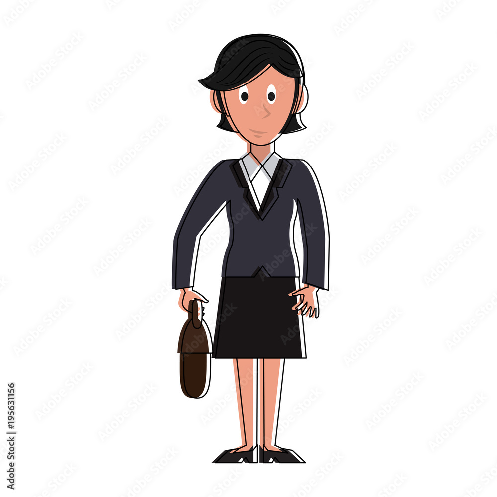 Business woman cartoon vector illustration graphic design