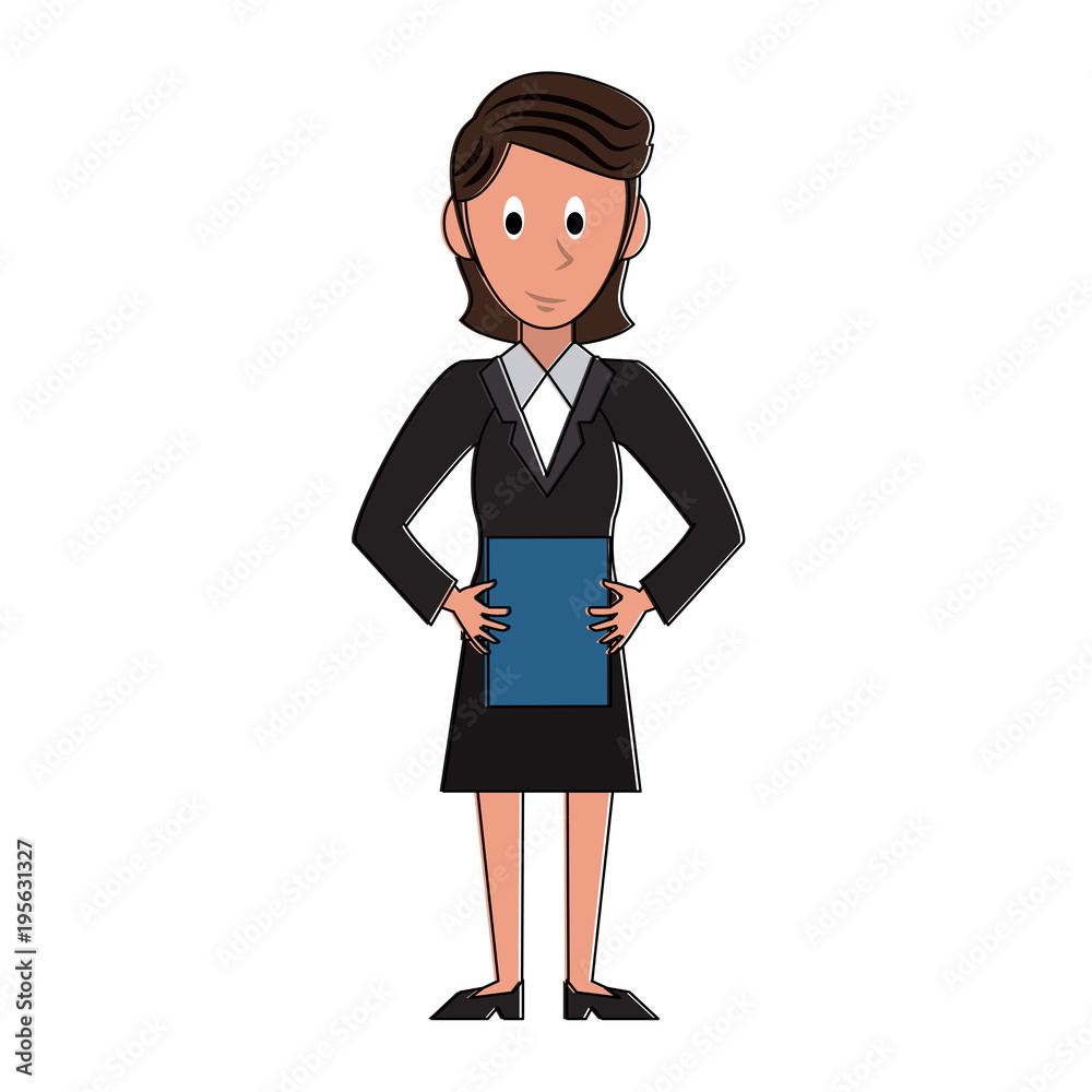 Business woman cartoon vector illustration graphic design Business woman cartoon vector illustration graphic design