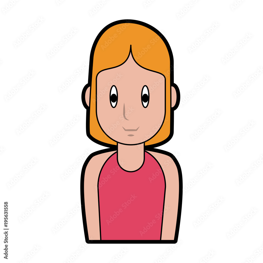 Young woman cartoon vector illustration graphic design