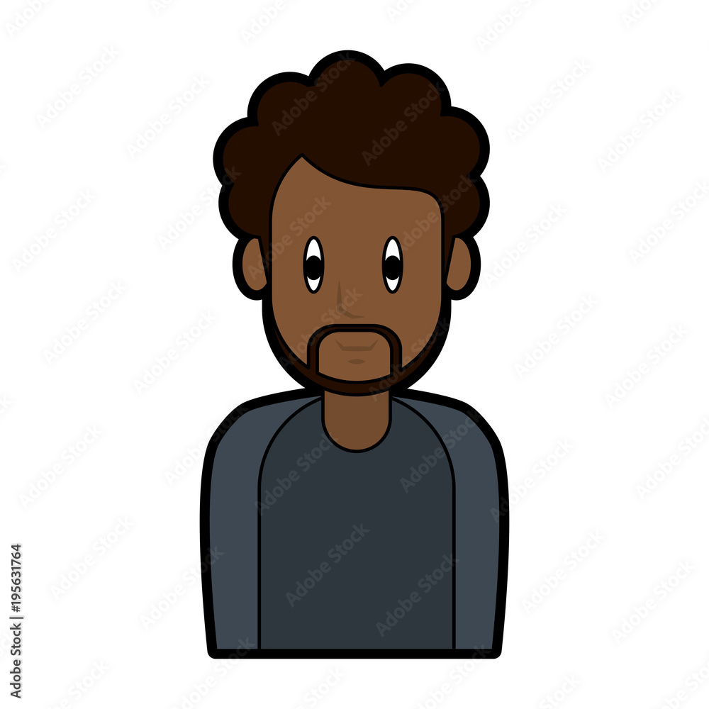 Young man cartoon vector illustration graphic design