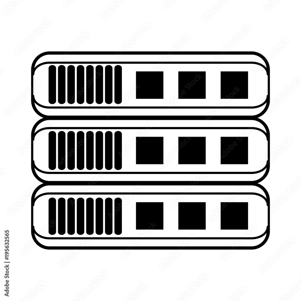 Databse servers technology vector illustration graphic design