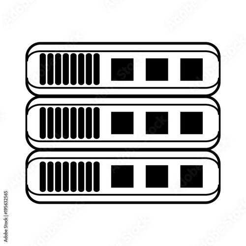 Databse servers technology vector illustration graphic design