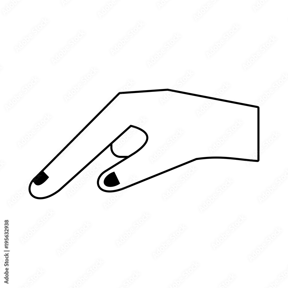 Hand with palm open vector illustration graphic design Hand with palm open vector illustration graphic design