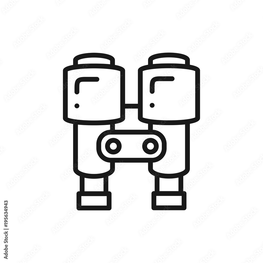Binoculars Line Icon. Lantern. Optical Spy Sign and Symbol. Binoculars Line Icon. Lantern. Optical Spy Sign and Symbol.