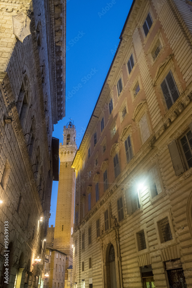 Siena, Italy, by night