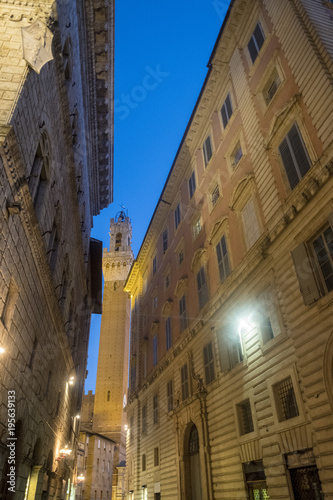 Siena, Italy, by night