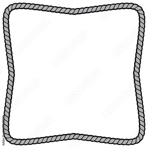 Rope Border Frame Illustration - A vector cartoon illustration of a couple of Rope Border Frame concept.