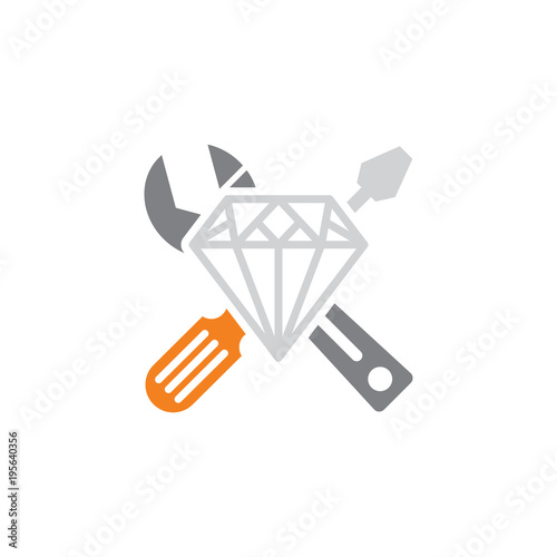 Diamond Repair Logo Icon Design