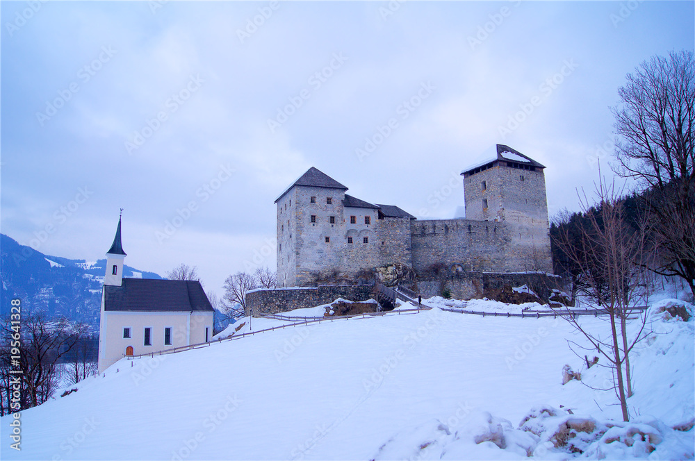 Kaprun Castle in winter