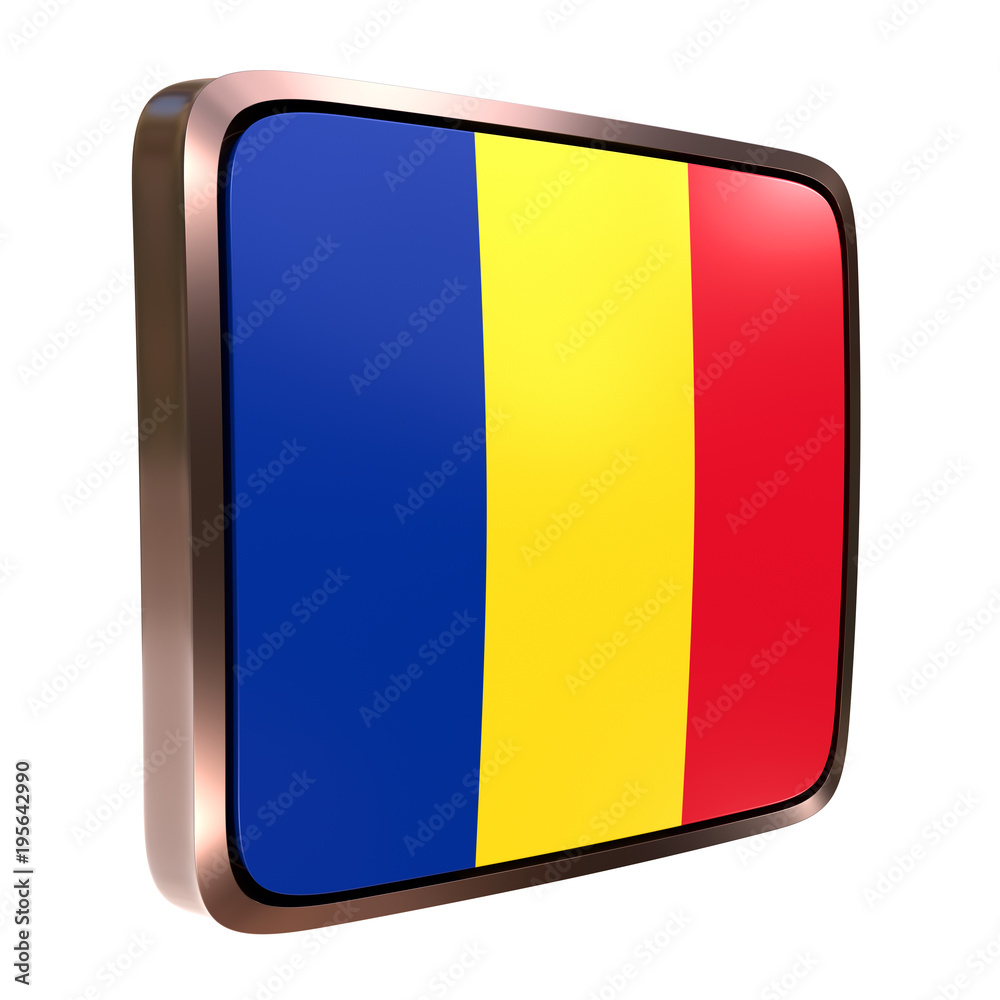 Fototapeta premium Romania flag icon
