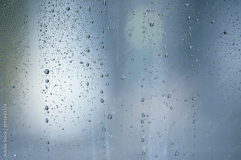 texture of a drop of rain on a glass wet transparent background