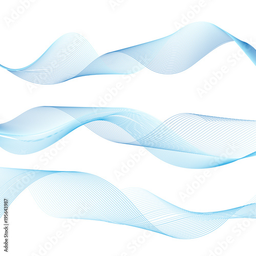 Graphic vector abstract light waves