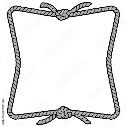 Rope Frame Sign Illustration - A vector cartoon illustration of a couple of Rope Border Frame concept.