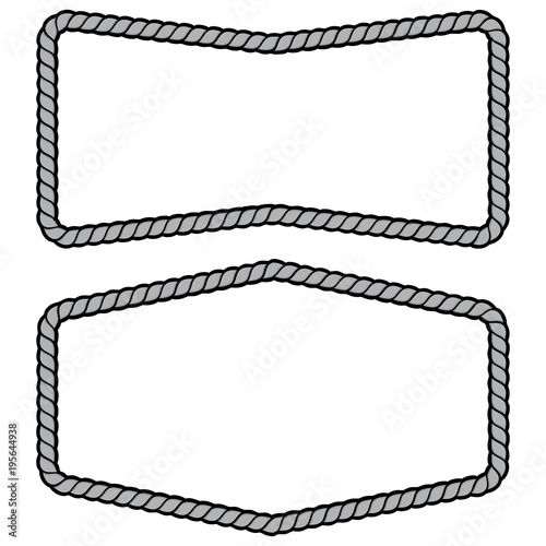 Rope Frames Illustration - A vector cartoon illustration of a few Rope Border concepts.