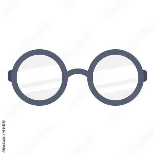 Glasses icon, flat style