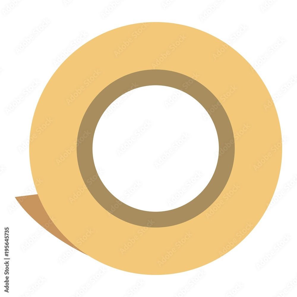 Scotch roll icon, flat style Scotch roll icon, flat style
