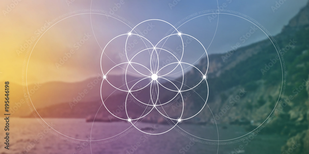 sacred-geometry-flower-of-life-website-banner-with-golden-ratio-numbers