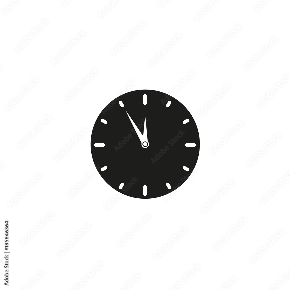 Clock black icon Clock black icon
