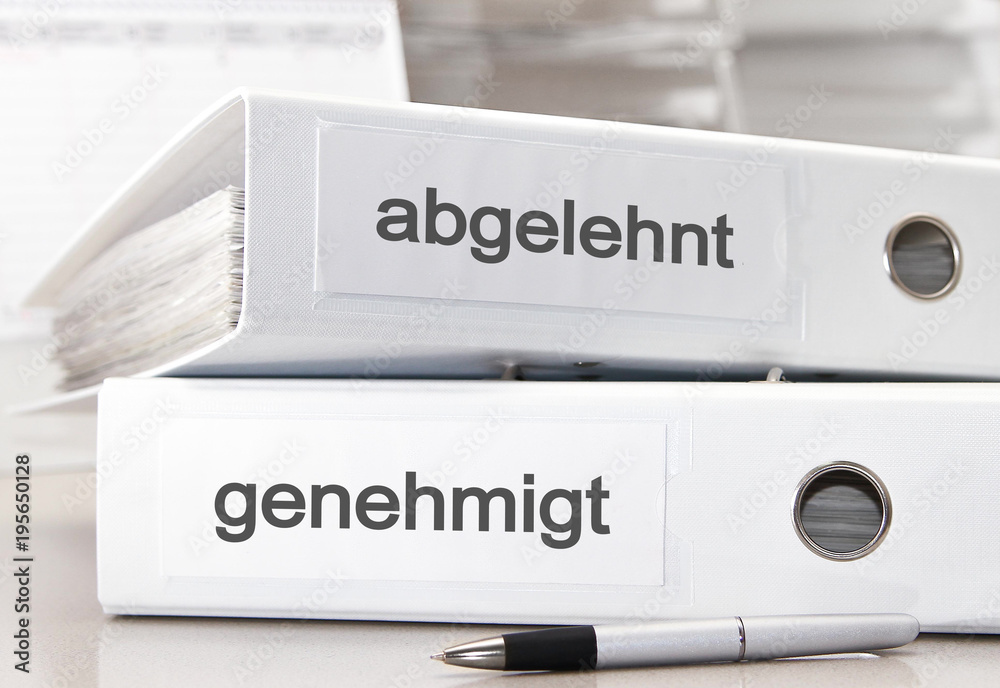 Ordner mit Anträgen die abgelehnt / genehmigt wurden Ordner mit Anträgen die abgelehnt / genehmigt wurden