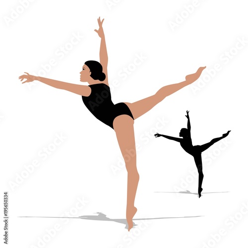 Vector illustration of Ballerina silhouette