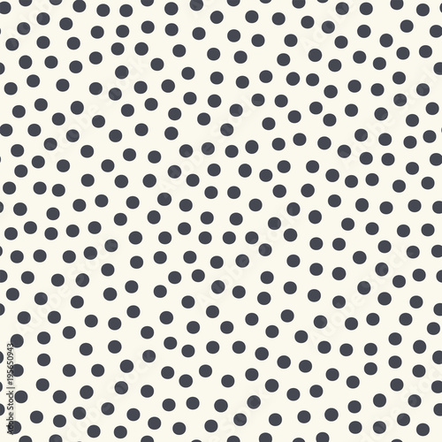 Seamless pattern with gray polka dots. Vector.