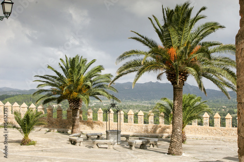 Battlements, in Arca, Majorca, Spain.