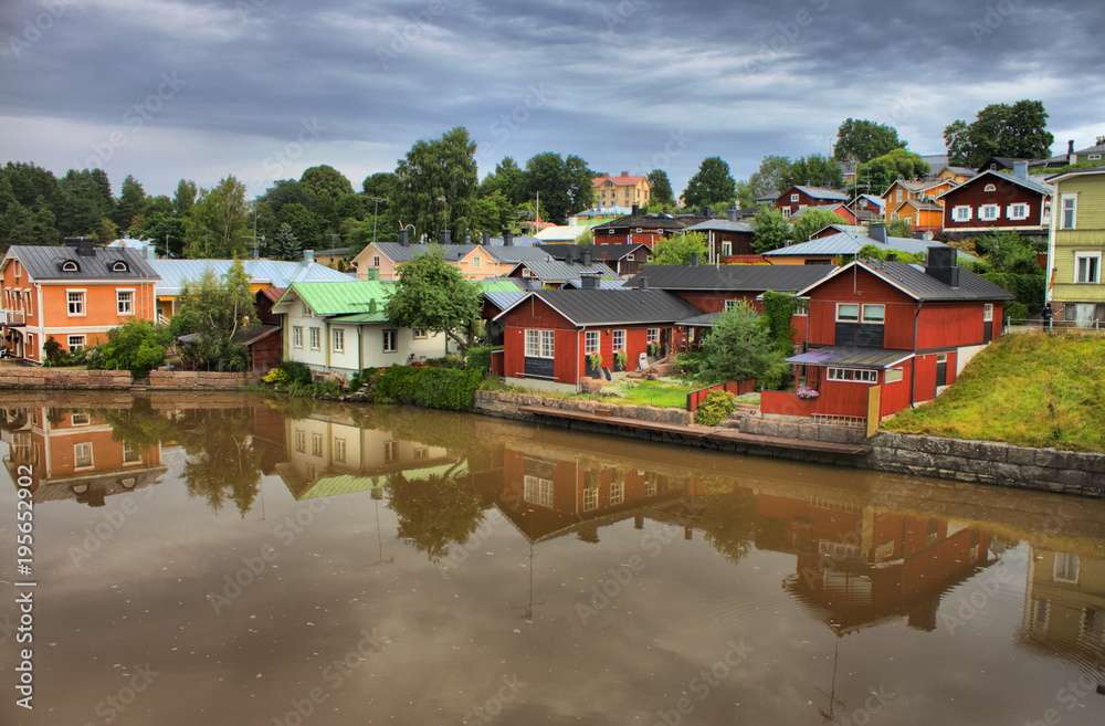 Colorful houses in Porvoo, Finland