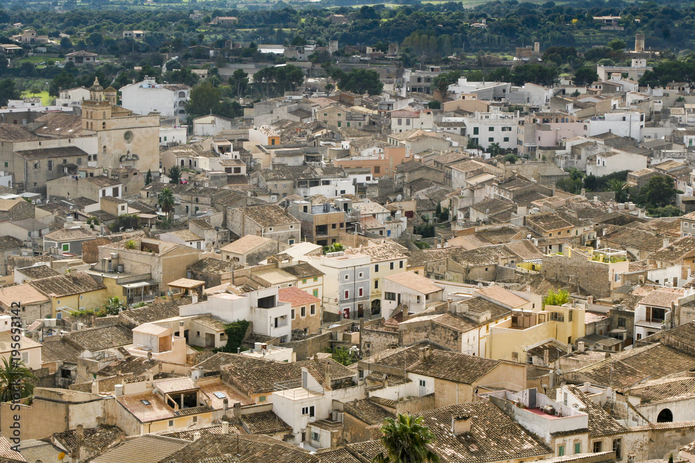 Panoramic view of Arta, Majorca, Spain