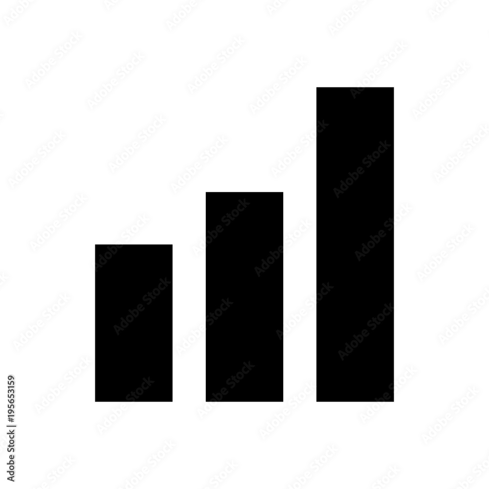  growing graph icon. Vector illustration