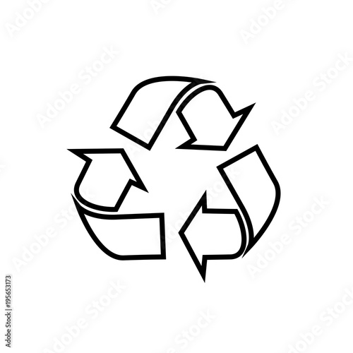 Recycle sign isolated on white background